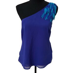 NWT C Luce One Shoulder Ruffled Top Small